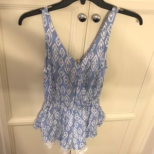 Blue and white Romper